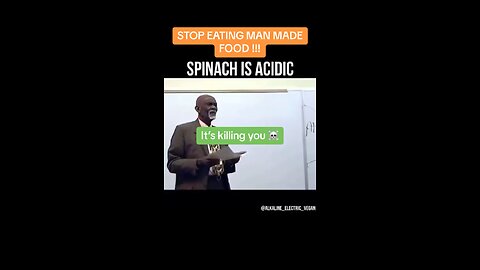 Spinach is Acidic