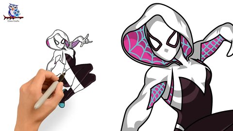 How To Draw Spider Gwen Stacey : Across the Spider-Verse - Tutorial