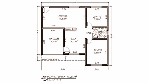 planta baixa casasa9x8