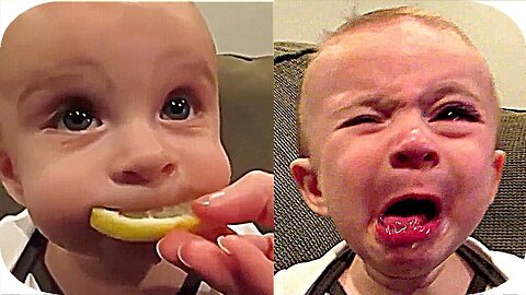 Baby Reaction after tasting Lemons for the first time - Try Not to laugh