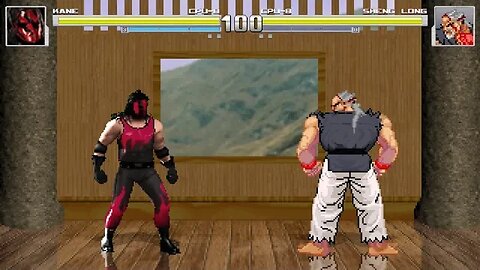 IKEMEN GO CPU FIGHT: Kane (WWE) VS. Sheng Long (Street Fighter Myth Character)