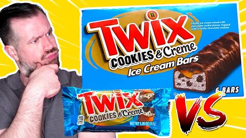 Ice Cream Bar VS Candy Bar | Twix Cookies and Cream | Review Comparison