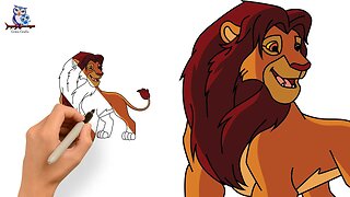 How to Draw Simba from Lion King - Step by Step