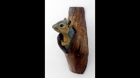 Squirrel On A Wood