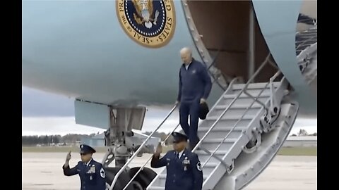 That 'Don't Let Joe Biden Trip' Strategy Didn't Quite Work as Biden Slips Getting off Plane