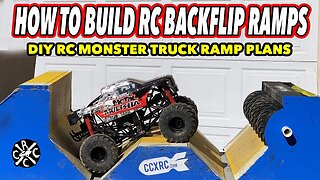 How To Build RC Monster Truck Backflip Ramps - DIY for your Losi LMT or Axial SMT10!