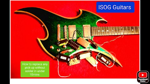 How to swap/install dimarzio, seymour duncan, any guitar pickup in 10mins with no solder