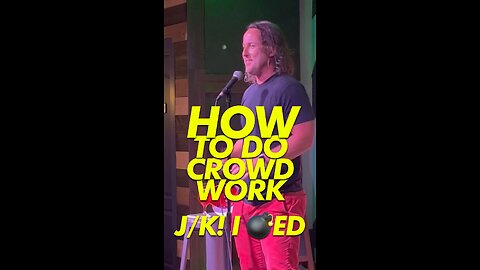 How To Do Crowd Work (jk I 💣ed) #comedy #standup #comedian #freespeech #usa #florida #funny #fail