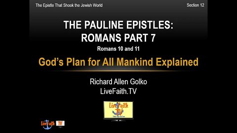 Session 11: Pauline Epistles Study Group: The Sovereignty of God -- Romans 9