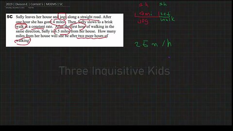 Math Olympiad for Elementary | 2019 | Division E | Contest 5 | MOEMS | 5C