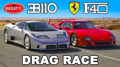 Ferrari F40 v Bugatti EB110: DRAG RACE