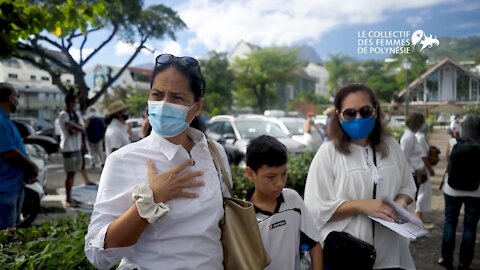 Papeete : manifestation contre le projet de loi d'obligation vaccinale