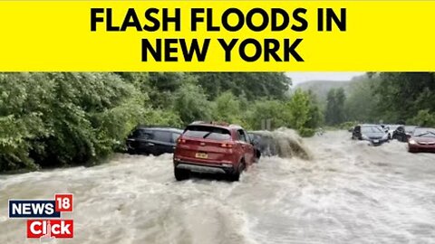 New York Floods - Rain Triggers Flash Floods In News York - Flood In USA - USA Rain - News18