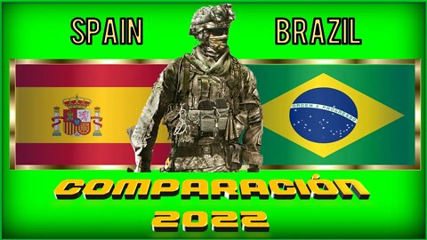 España VS Brasil Comparación de Poder Militar 2022 | 🇪🇸vs🇧🇷