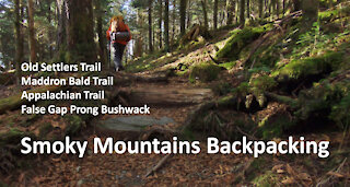 Smoky Mountans Backpacking: Old Settlers Trail, Maddron Bald Trail, AT, False Gap Prong Bushwack
