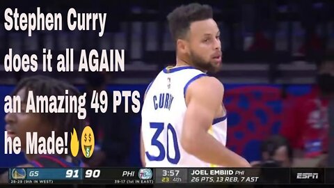 Stephen Curry does it all AGAIN an Amazing 49 PTS he Made!🔥🏀