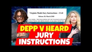 Model Jury Instructions for the Johnny Depp Amber Heard Trial.