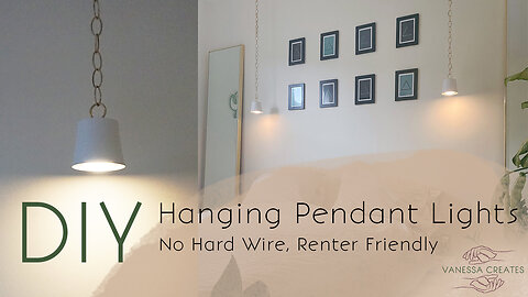 DIY Hanging Pendant Lights - No Hard Wire, Renter Friendly