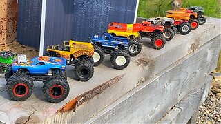 MONSTER JAM MEGA JUMP | GRAVE DIGGER | SPIN MASTER | HOT WHEELS MONSTER TRUCKS | BIGFOOT | EL TORO