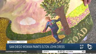 San Diego woman paints Elton John dress