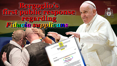 BCP: Bergoglio’s first public response regarding Fiducia Supplicans