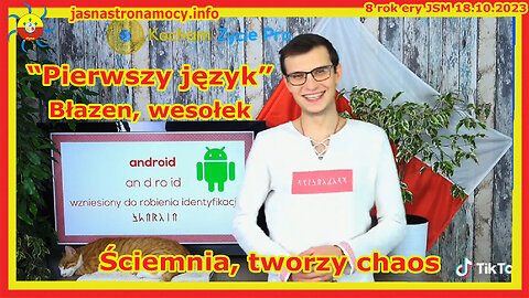 “Pierwszy język” Błazen, wesołek ściemnia, tworzy chaos