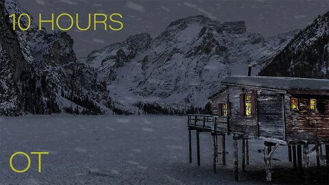 BLIZZARD AT BRAIES LAKE | Howling wind and blowing snow for Relaxing | Study| Sleep| Winter Ambience