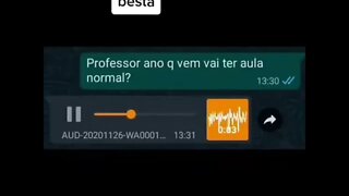 [ MEME ] PROFESSOR A AULA ANO QUE VEEM VAI SER NORMAL ? [ VIRAL 2021 ] MUITO ENGRACADO !! AUDIO ZAP