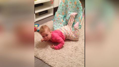 Toddler face plants, shakes it off like a boss