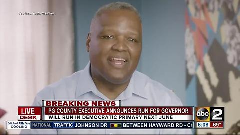 PG County Executive Rushern Baker announces run for governor