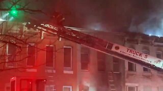 Firefighters battle two-alarm fire in North Baltimore