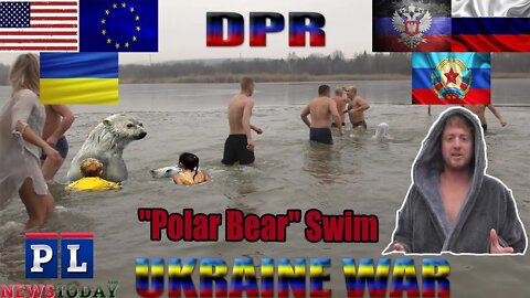 "Polar Bear" Winter Swimming & Ice Bathing For Orthodox "Theophania" In Donetsk