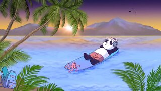 Christian LOFI - Sunset Surf Panda - Bible & Beats - study/relax/pray/sleep