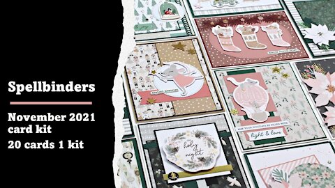 Spellbinders Joyful Christmas 2021 card kit | 20 cards 1 kit