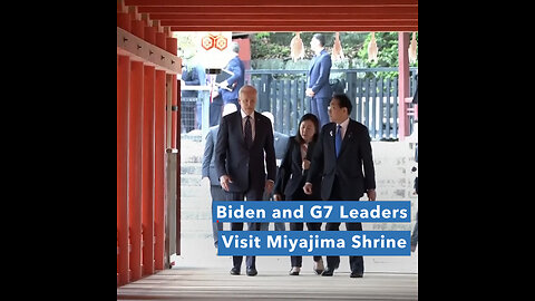 U.S. President Joe Biden arrived at Miyajima Shrine on Friday, on the sidelines of the G-7 Summit
