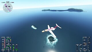 Flying over the Hunga Tonga Volcano | Microsoft Flight Simulator 2020