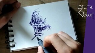 Fountain Pen Sketches Purple Ink Pelikan Twist