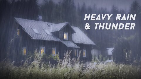 10 Hours of Heavy Rain & Thunder Sounds for Sleeping, Rain Sounds for Sleep, Study and Relaxation