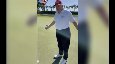 President Trump Hits Hole In One On 180 Yard Hole: