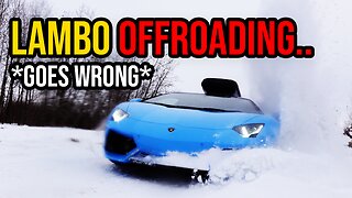 Lamborghini Aventador vlog: snow driving like a PRO