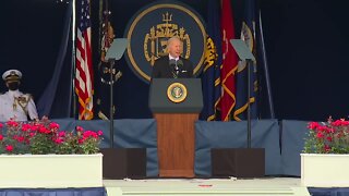 President Biden addresses Naval Academy graduates