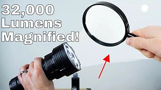 What Happens If You Magnify the Worlds Brightest Flashlight? (Blackest Black Video Follow-Up)