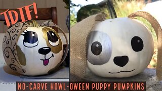 DIY No-Carve Howl-oween Puppy Pumpkin