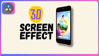 3D Screen Effect | Davinci Resolve Tutorial