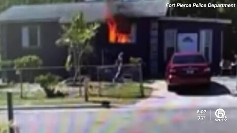 Man tosses Molotov cocktails at Fort Pierce home