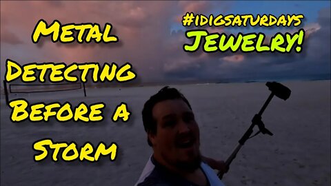 Treasure Hunt Before a Storm • Where's the Gold?! • Metal Detecting Beach • Silver Jewelry!