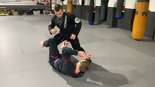 Saddle entry from half guard for MMA