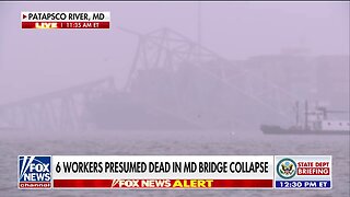 Divers Search For Six People In River After Baltimore Bridge Collapse