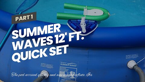 Summer Waves 12' Ft. Quick Set Inflatable Above Ground Pool with Filter Pump