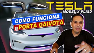 Como funcionam as Portas Gaivota do Tesla Model X!